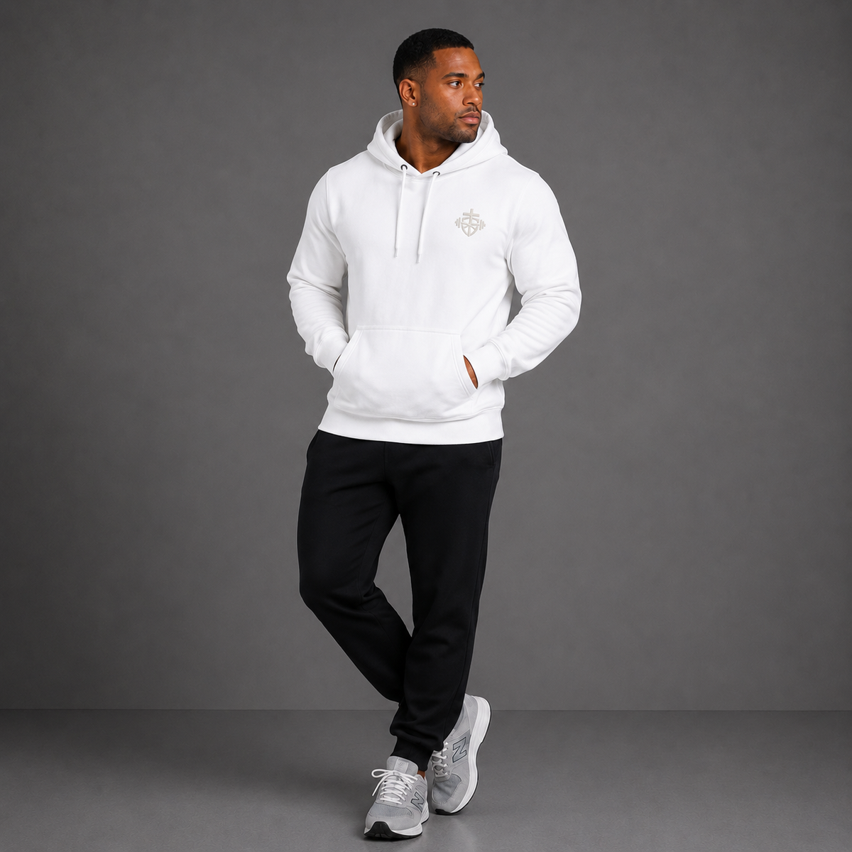 White - Romans 8:31 Men's Hoodie