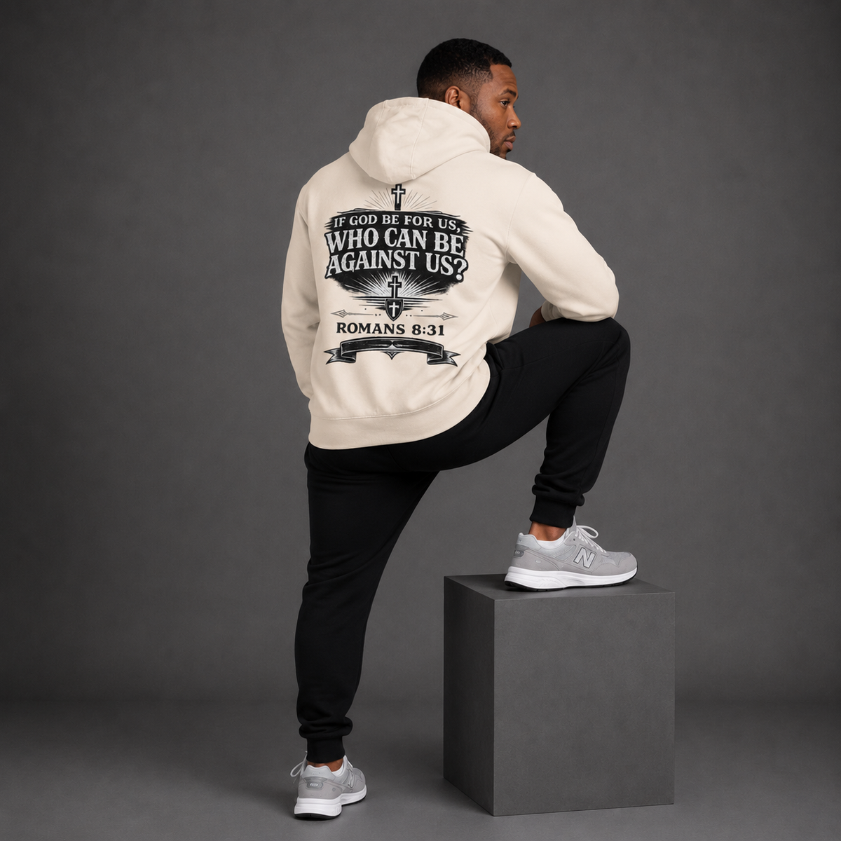Sandshell - Romans 8:31 Men's Hoodie