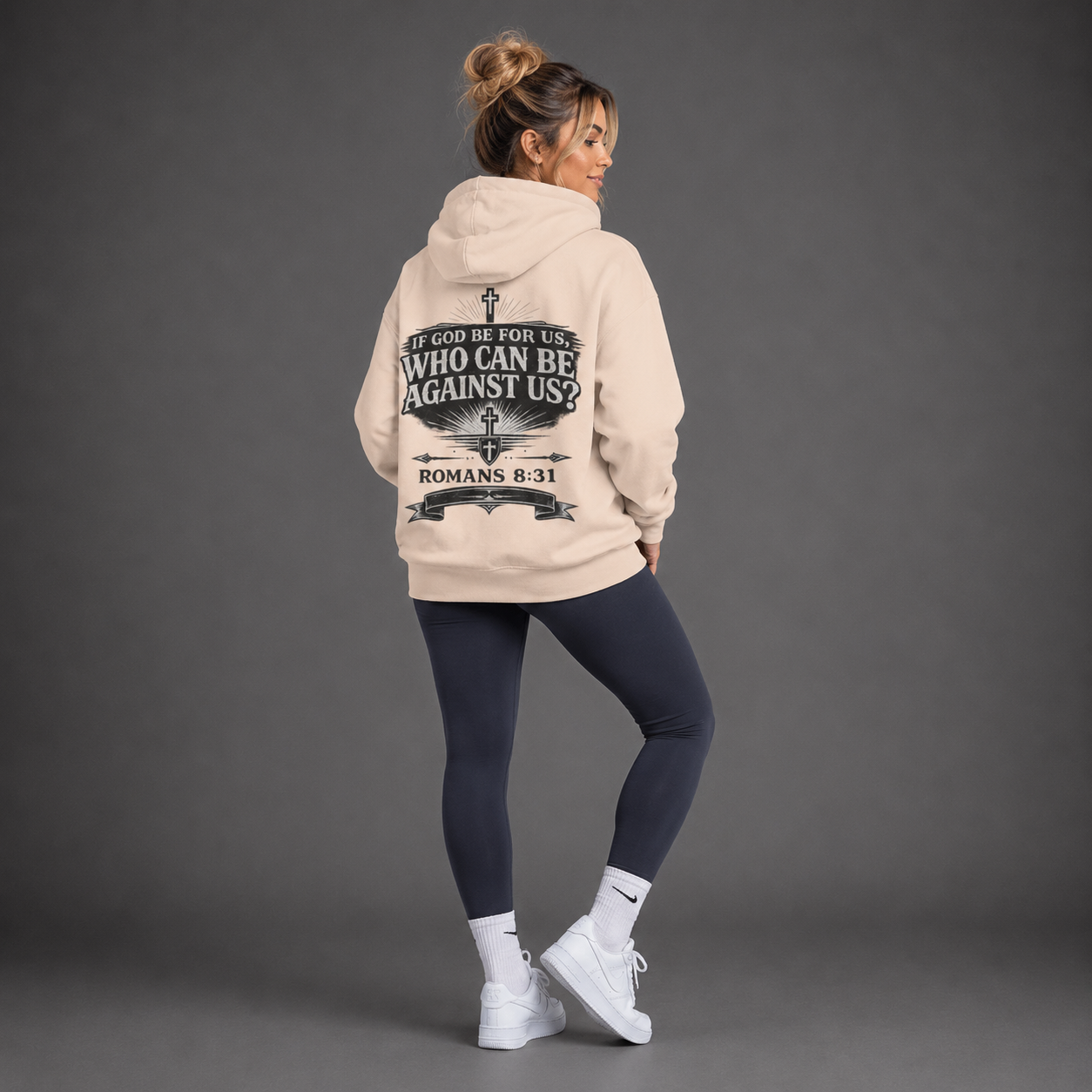 Pale Pink - Romans 8:31 Women's Hoodie