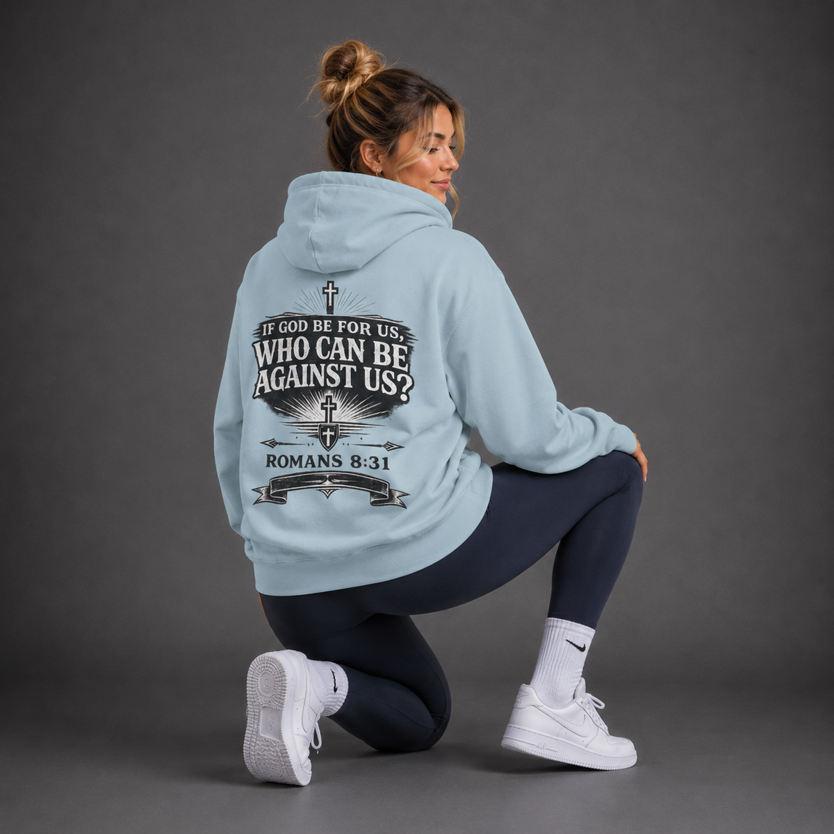 Blue Mist - Romans 8:31 Women's Hoodie