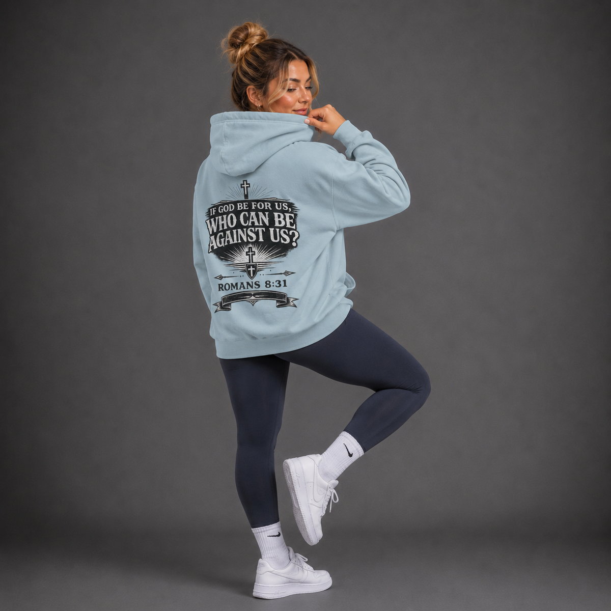 Blue Mist - Romans 8:31 Women's Hoodie