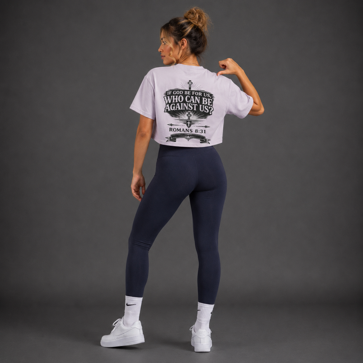 Orchid - Romans 8:31 Women's Crop