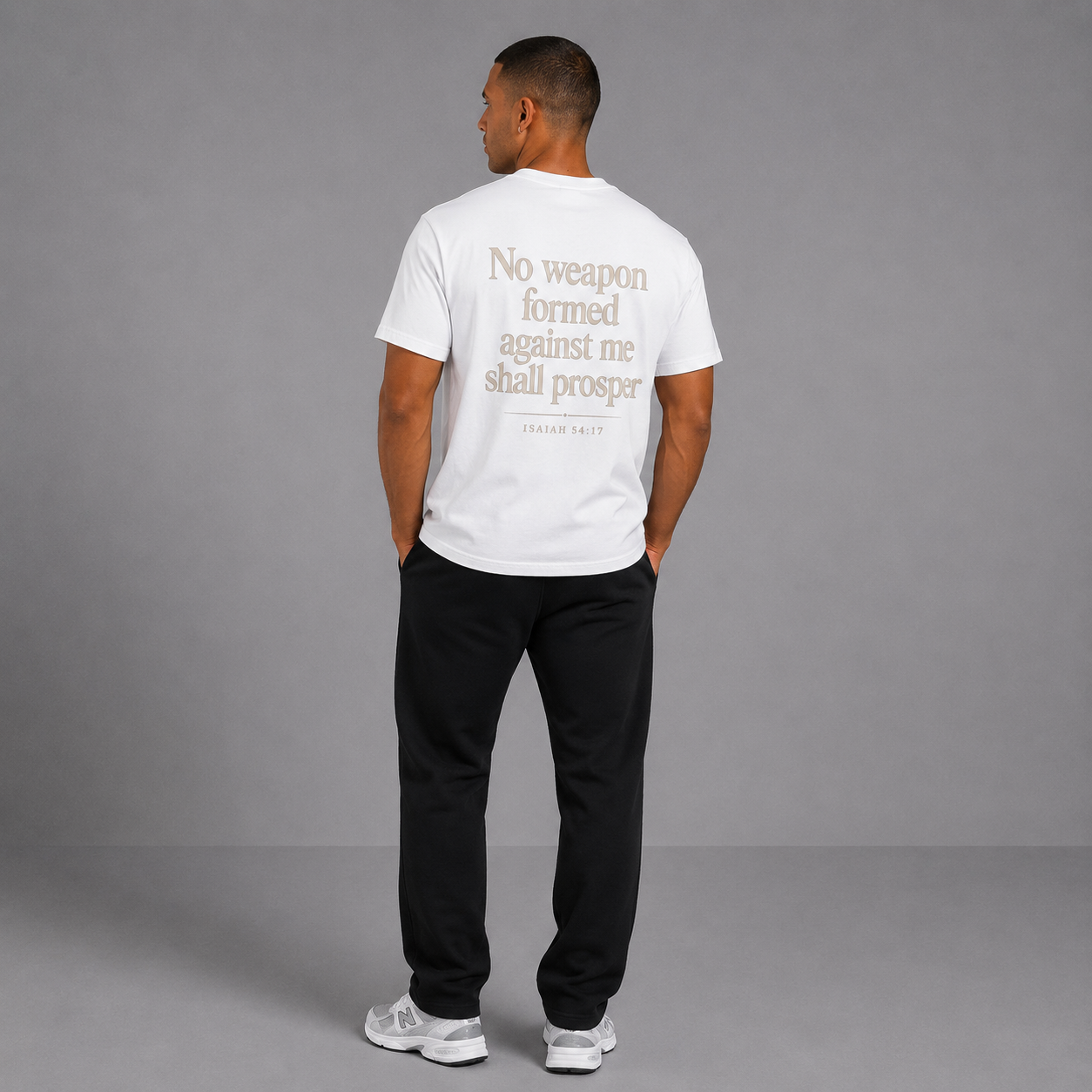 White - Isaiah 54 No Weapon Tee