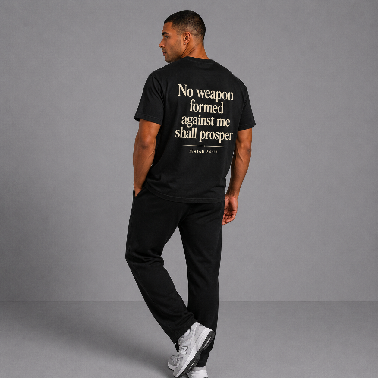 Black - Isaiah 54 No Weapon Tee