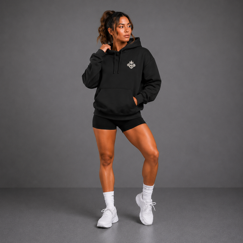 Black - Essential Womens Hoodie