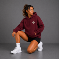 Burgundy - Essential Womens Hoodie
