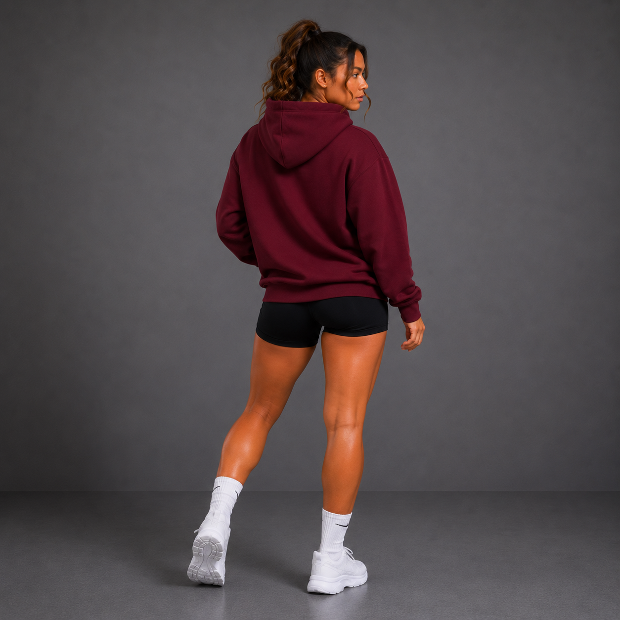 Burgundy - Essential Womens Hoodie