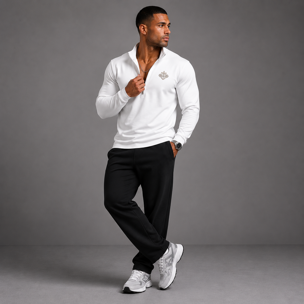 White - Men's Core Zip Jacket