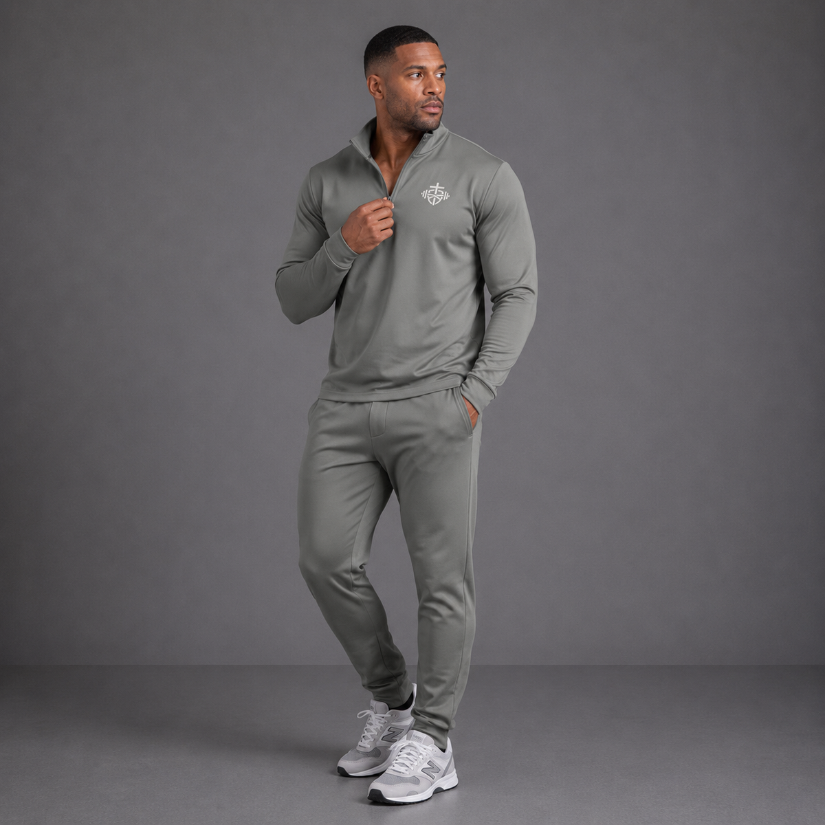 Grey Concrete - Men's Core Zip Jacket