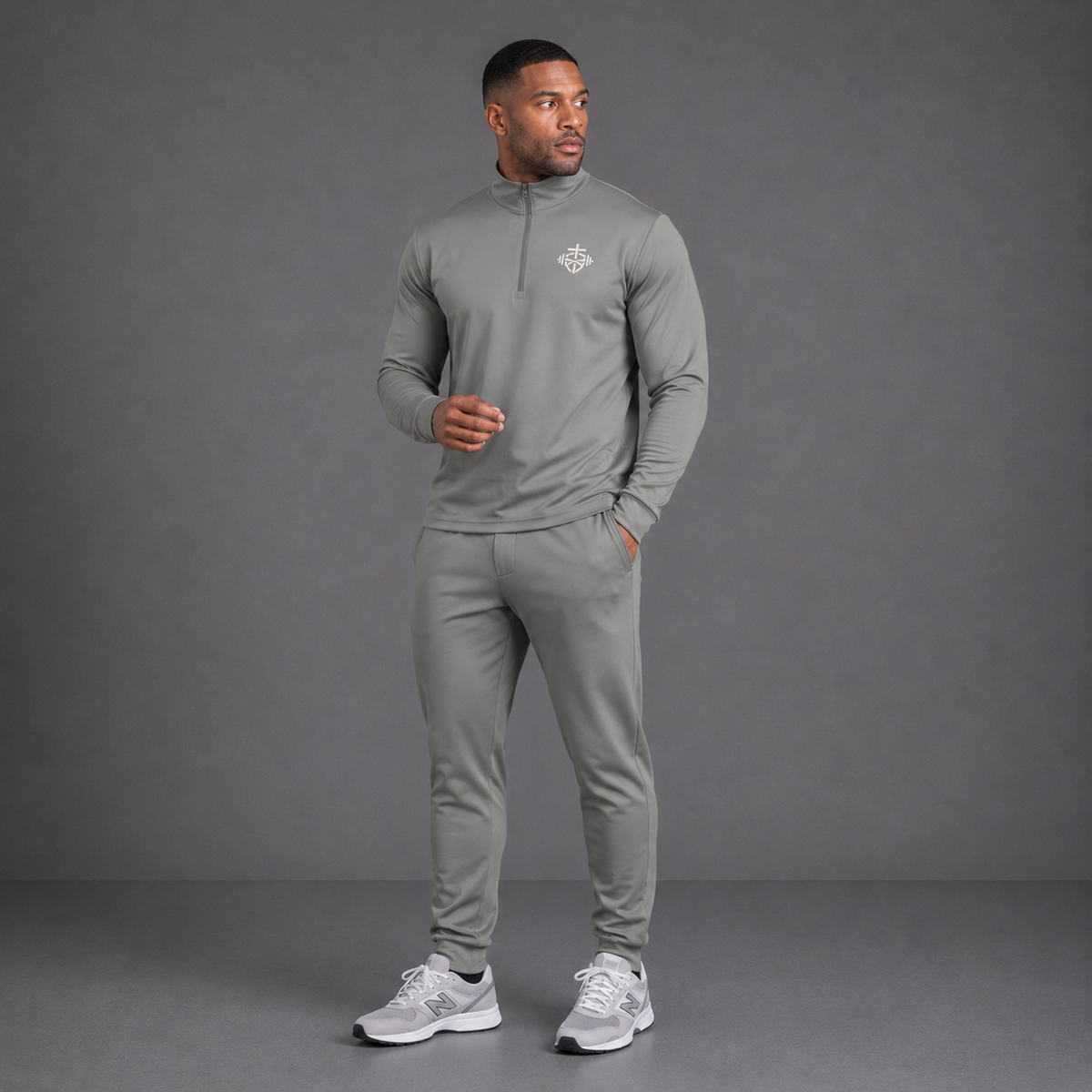 Grey Concrete - Men's Core Zip Jacket