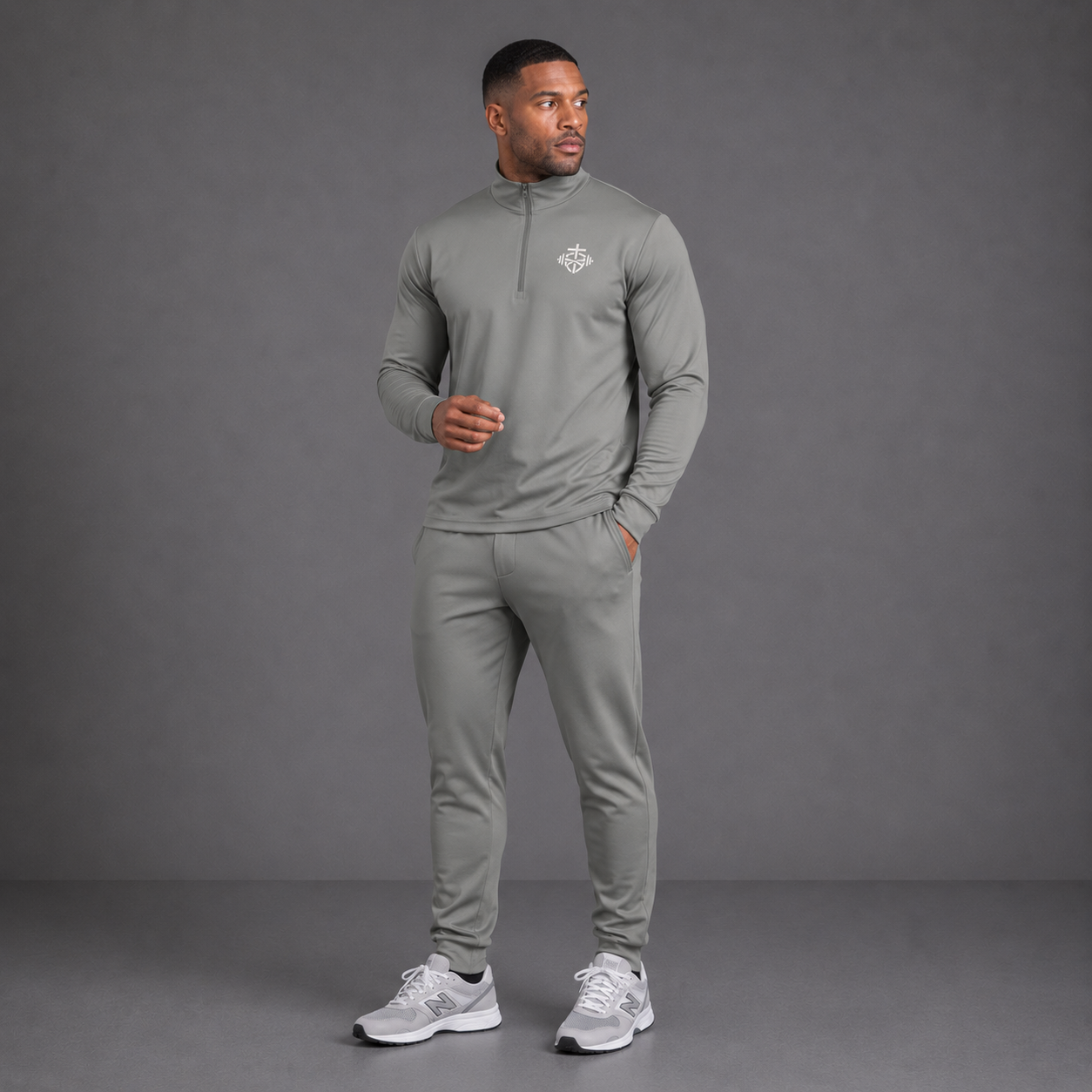Grey Concrete - Men's Core Zip Jacket