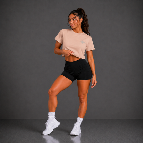 Pale Pink - Armour of God Crop Tee