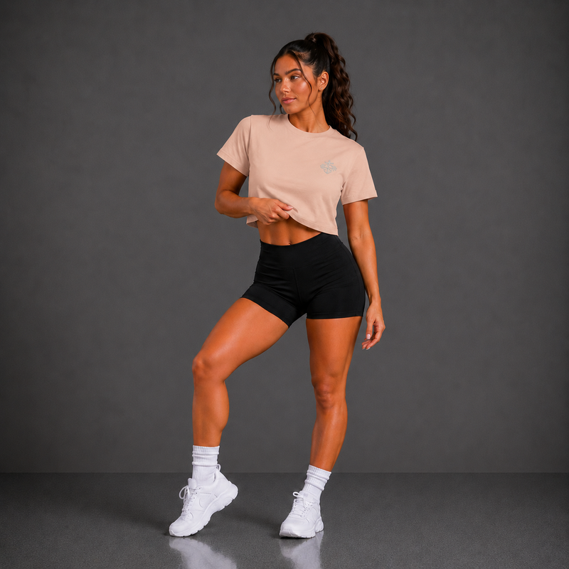 Pale Pink - Armour of God Crop Tee