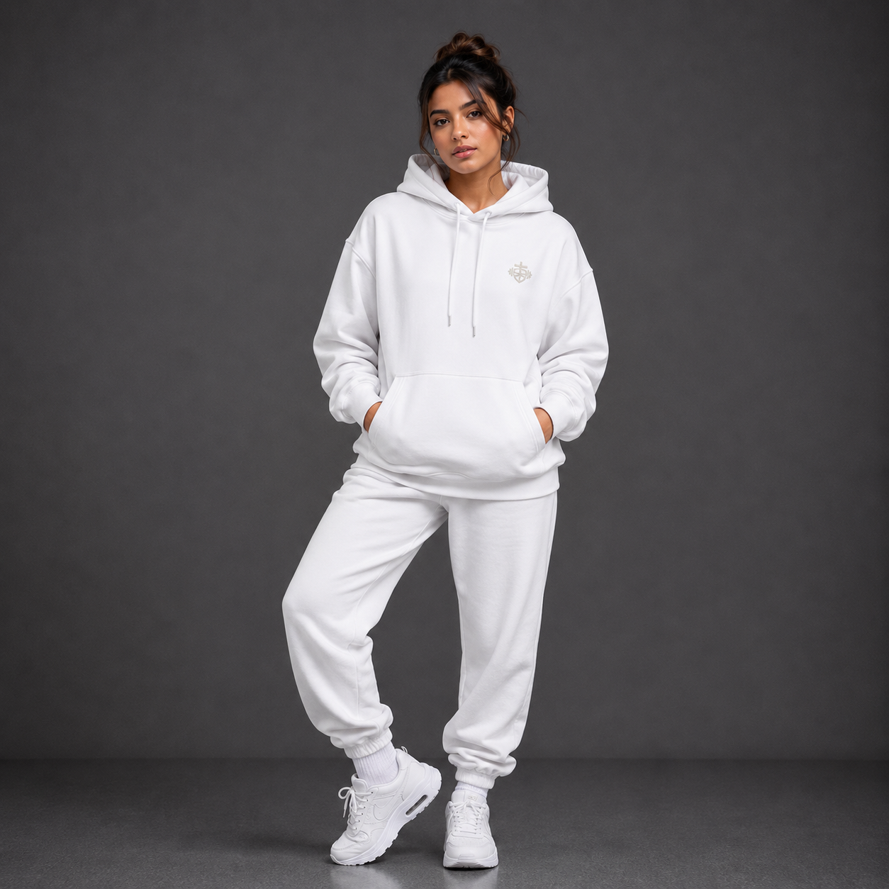 White - Armour of God Oversized Hoodie