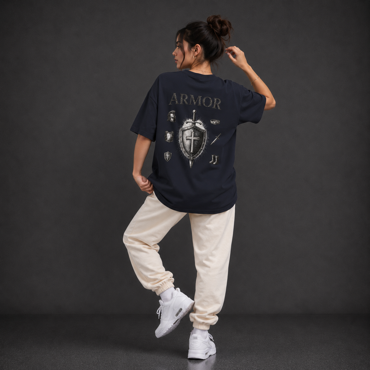 Navy - Armor of God Women's Tee