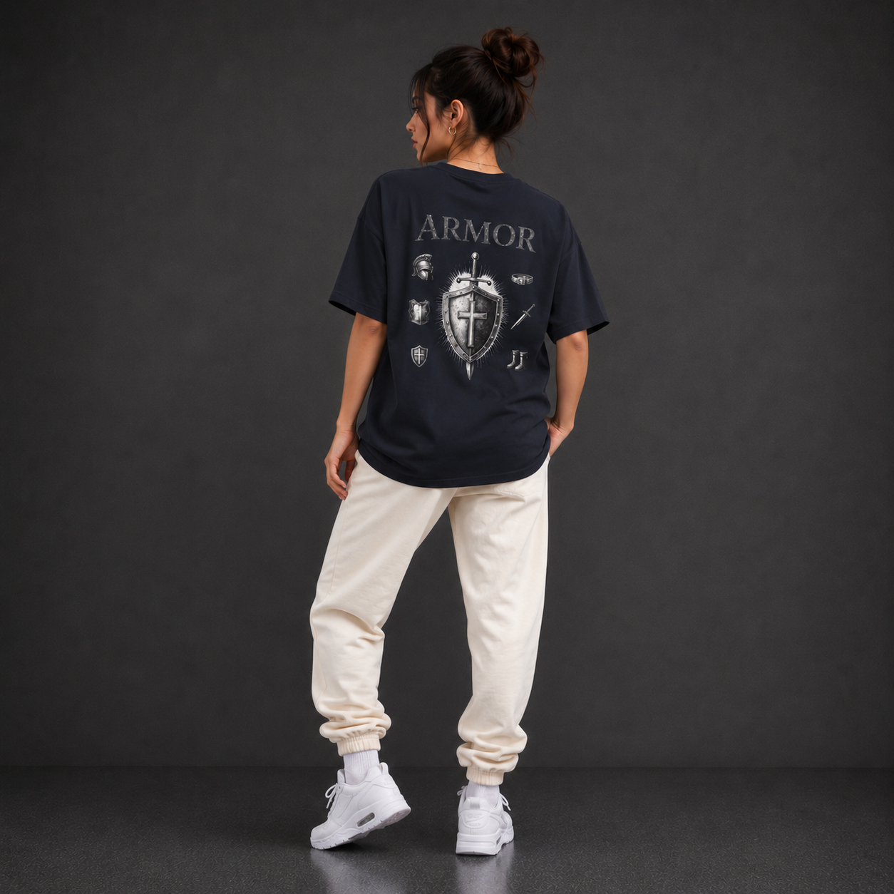 Navy - Armor of God Women's Tee