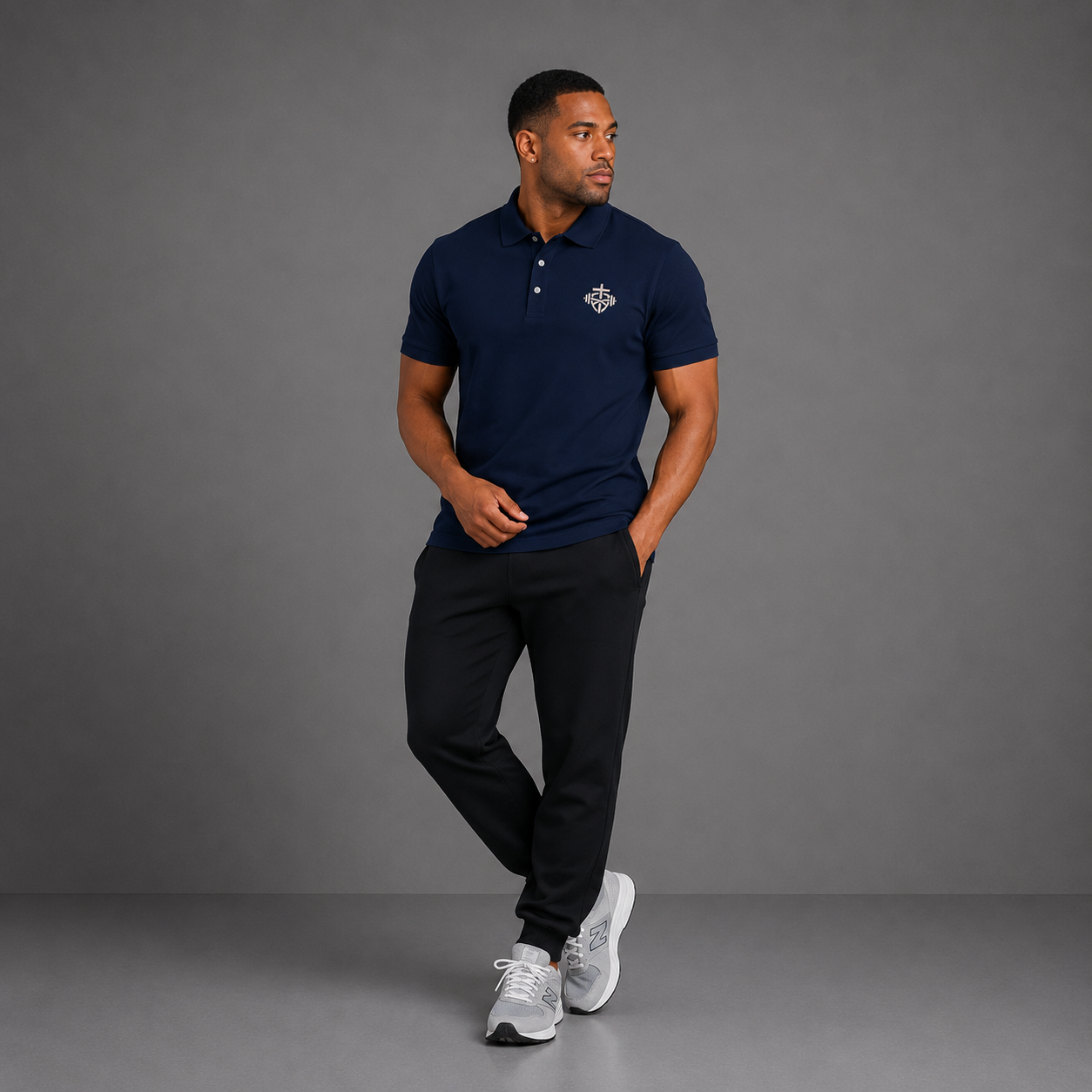 J. Navy - Essential Mens Polo