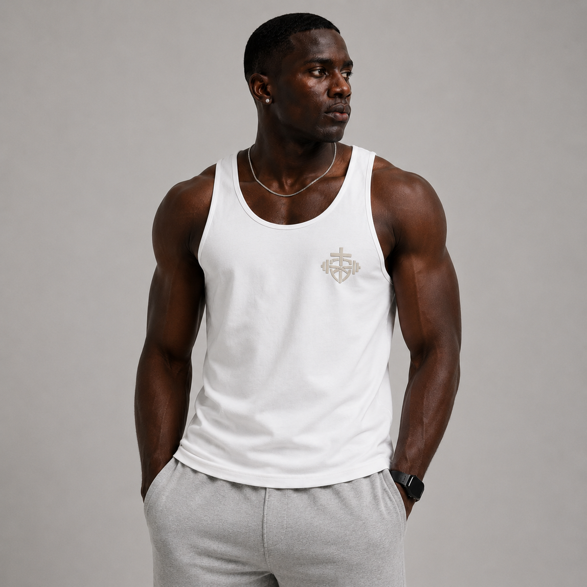 White - Core Men's Tank Top