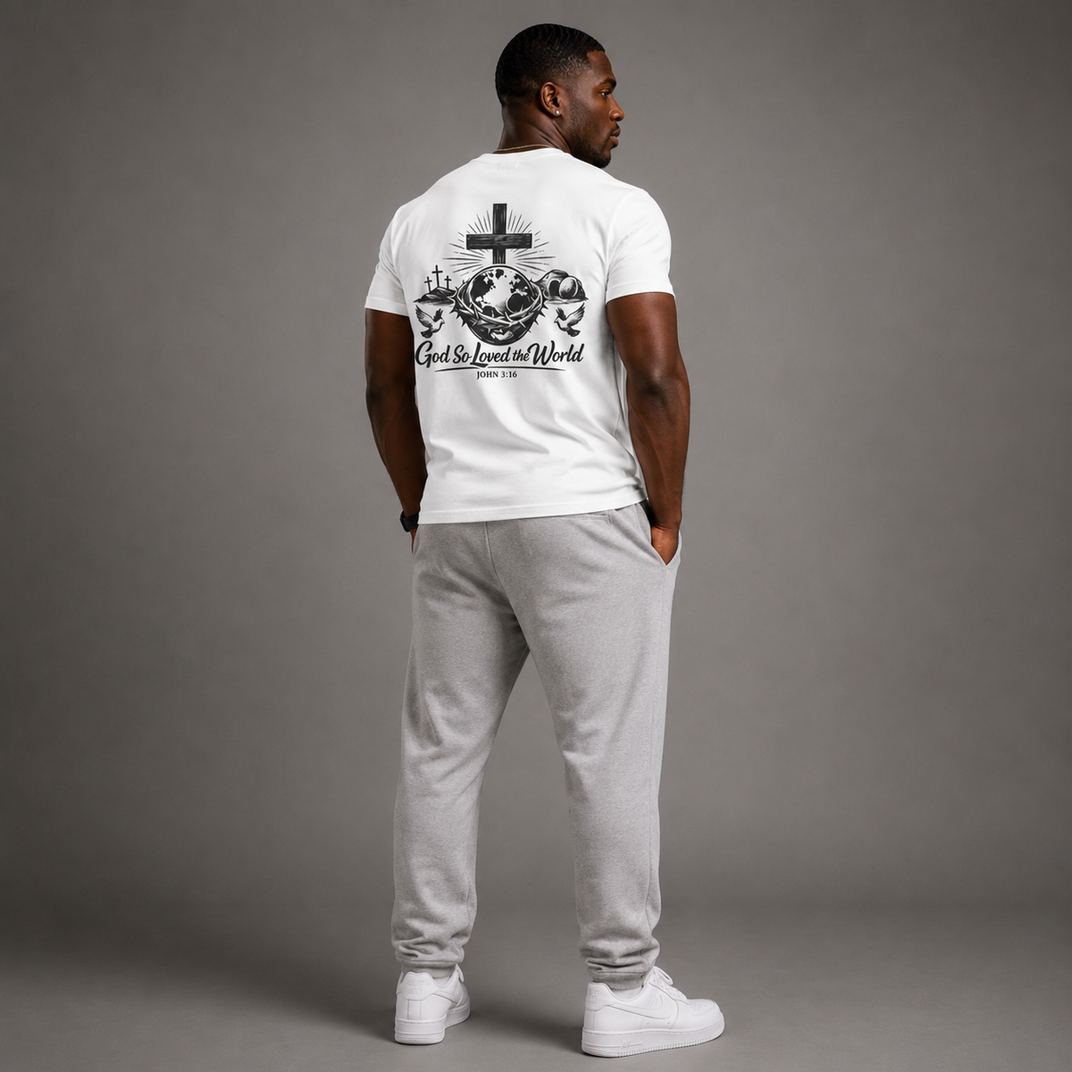 White - God So Loved The World Performance Tee