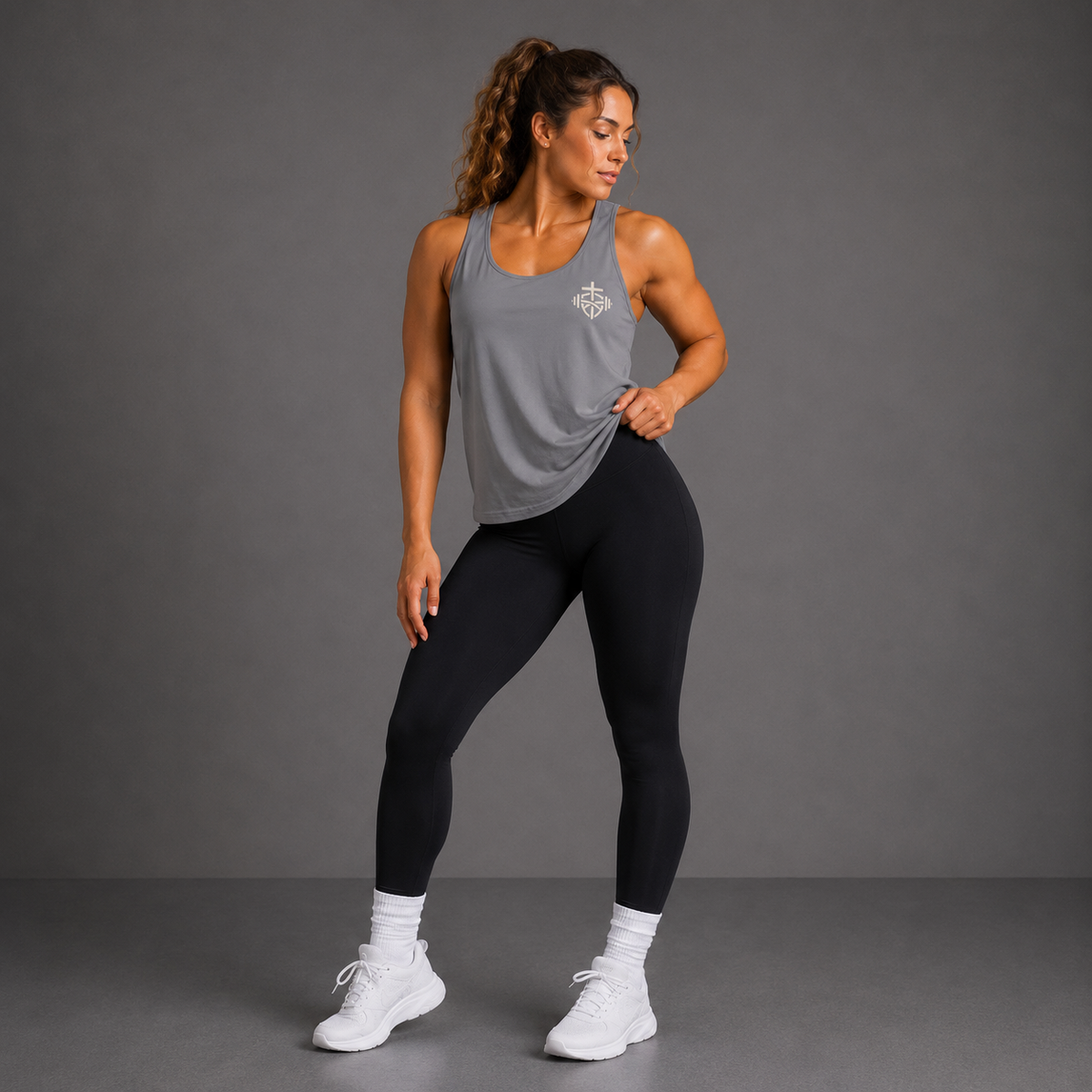 Grey - God so Loved the World Women's Tank