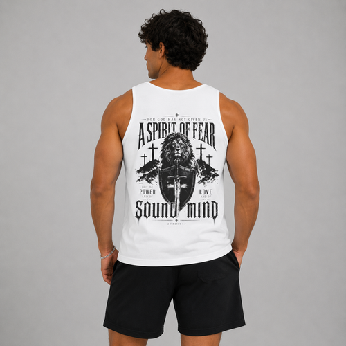 White - A Spirit of Power Men's Tank Top