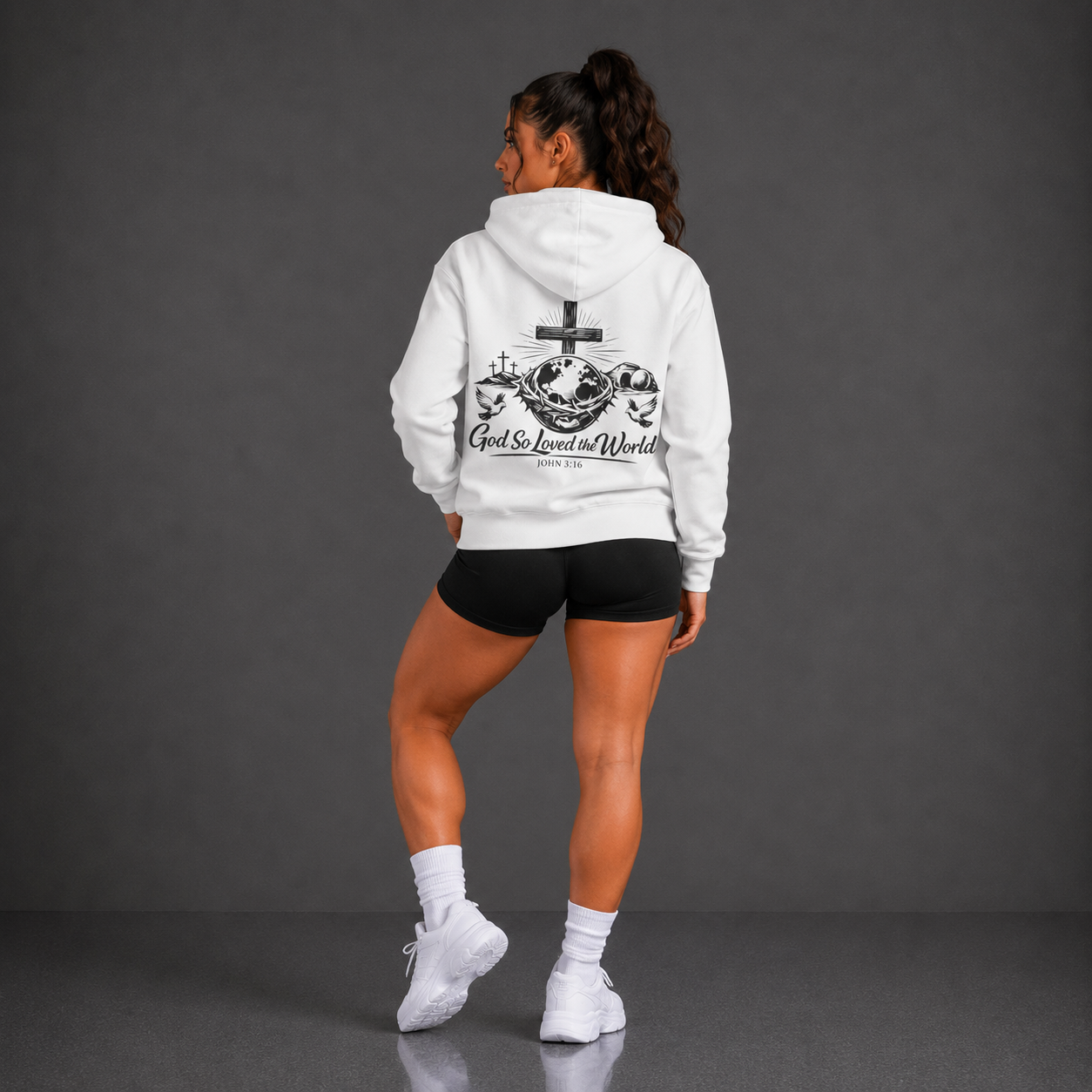 White - God so Loved the World Women's Hoodie