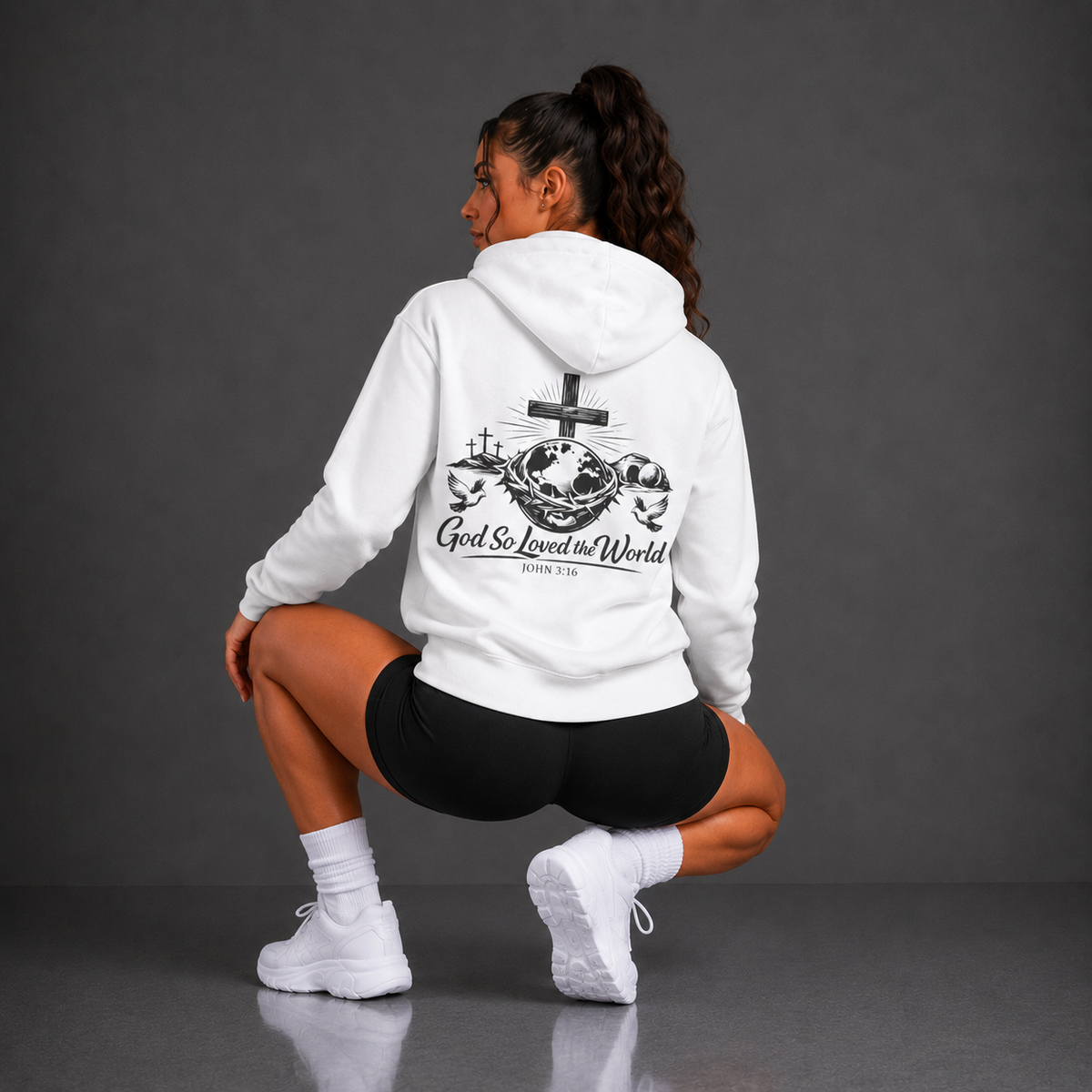White - God so Loved the World Women's Hoodie