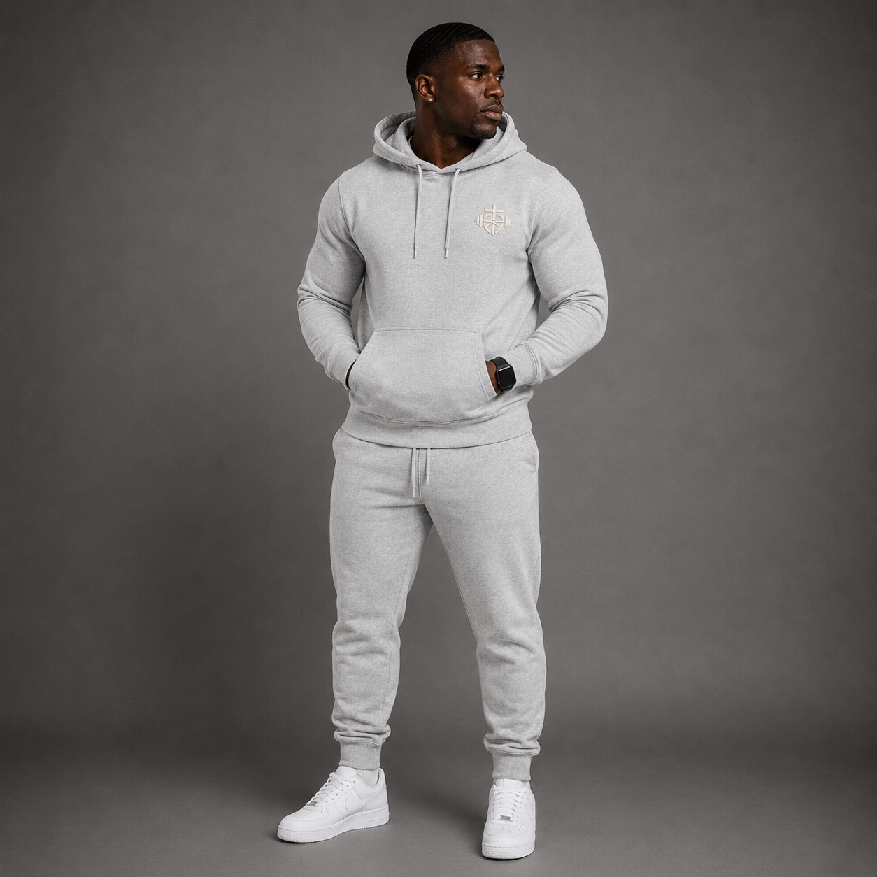 Heather Grey - A Spirit of Power Men's Hoodie