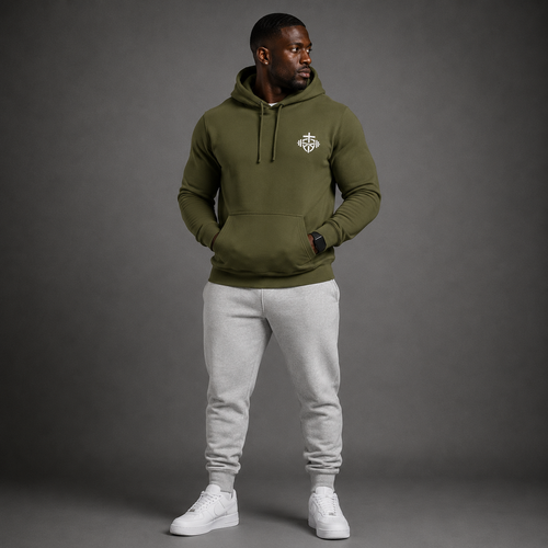 Army Green - A Spirit of Power Men's Hoodie