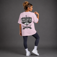 Powder Pink - Romans 8:31 Women's Oversized Tee