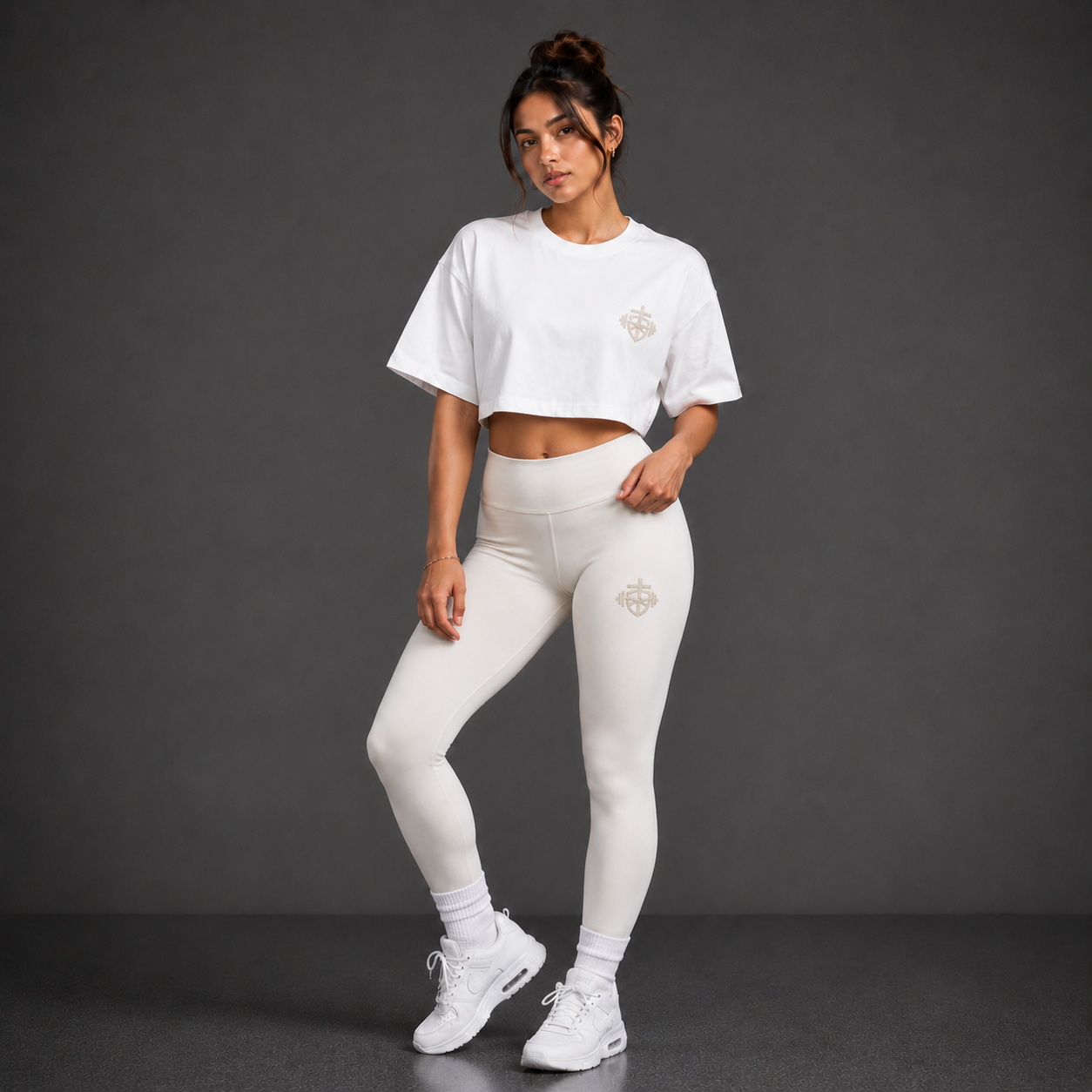 White - A Spirit of Power Crop Top