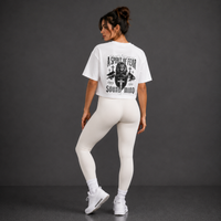 White - A Spirit of Power Crop Top