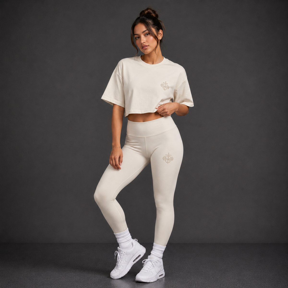 Ecru - A Spirit of Power Crop Top