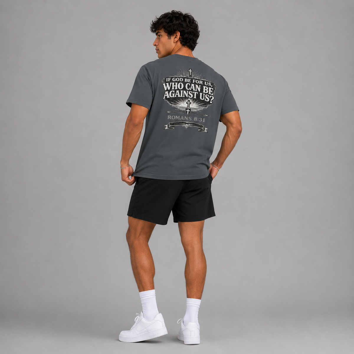 Iron Grey - If God Be For Us Who Can Be Against Us Men's Performance Tee