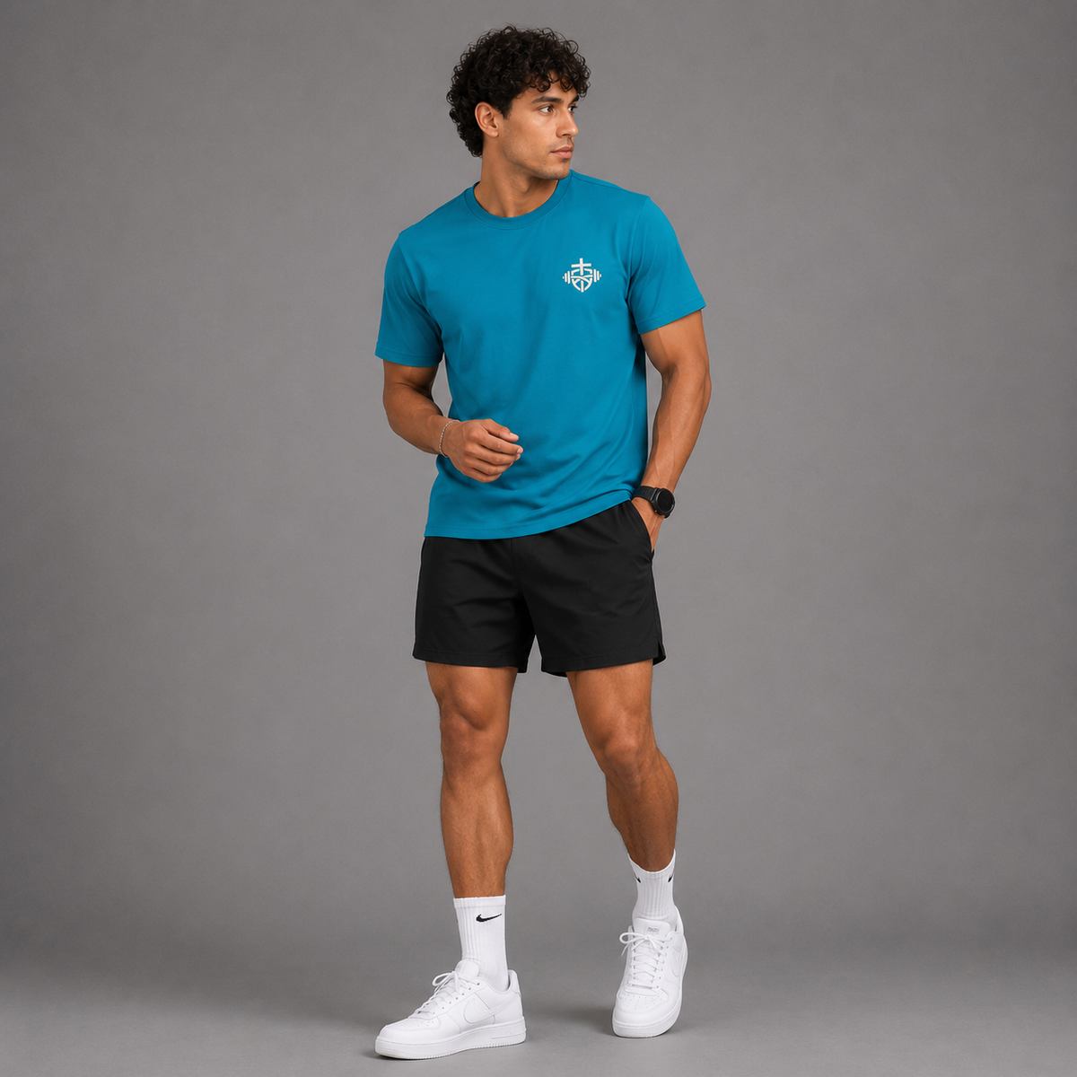 Tropic Blue - If God Be For Us Who Can Be Against Us Men's Performance Tee