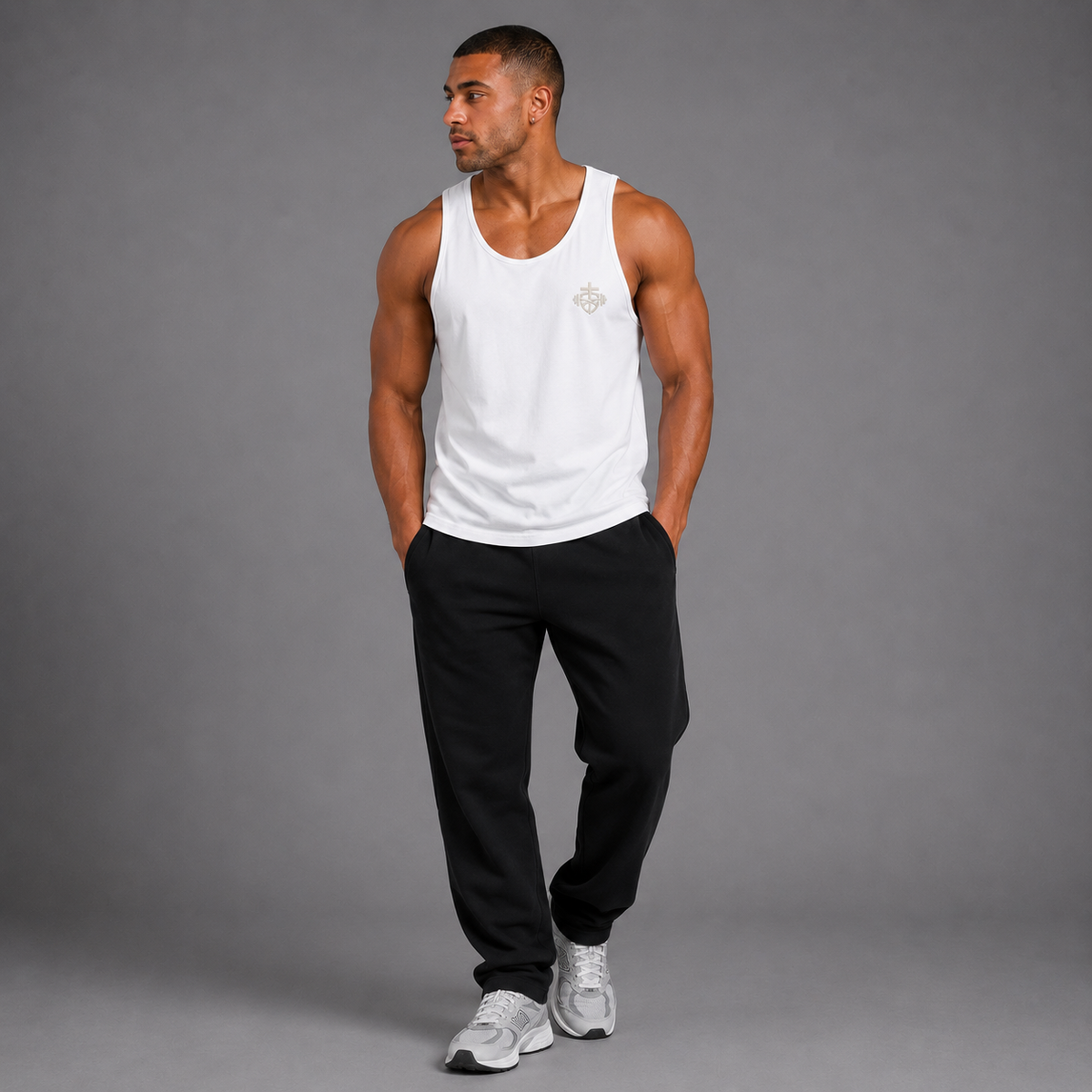 White - If God Be For Us, Who Can Be Against Us Men's Tank