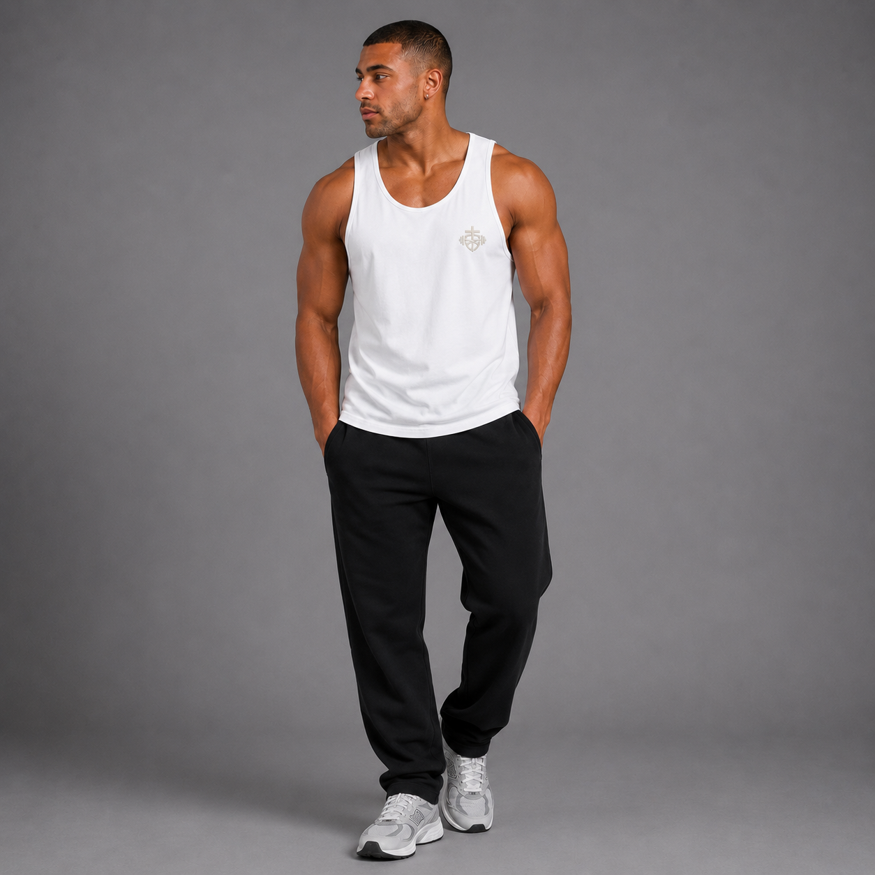 White - If God Be For Us, Who Can Be Against Us Men's Tank