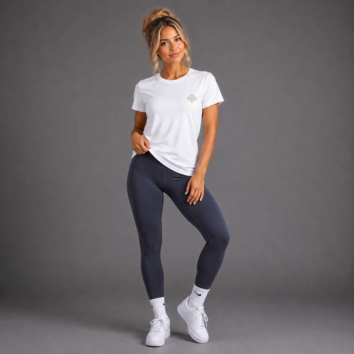 White - Romans 8:31 Women's Performance Tee
