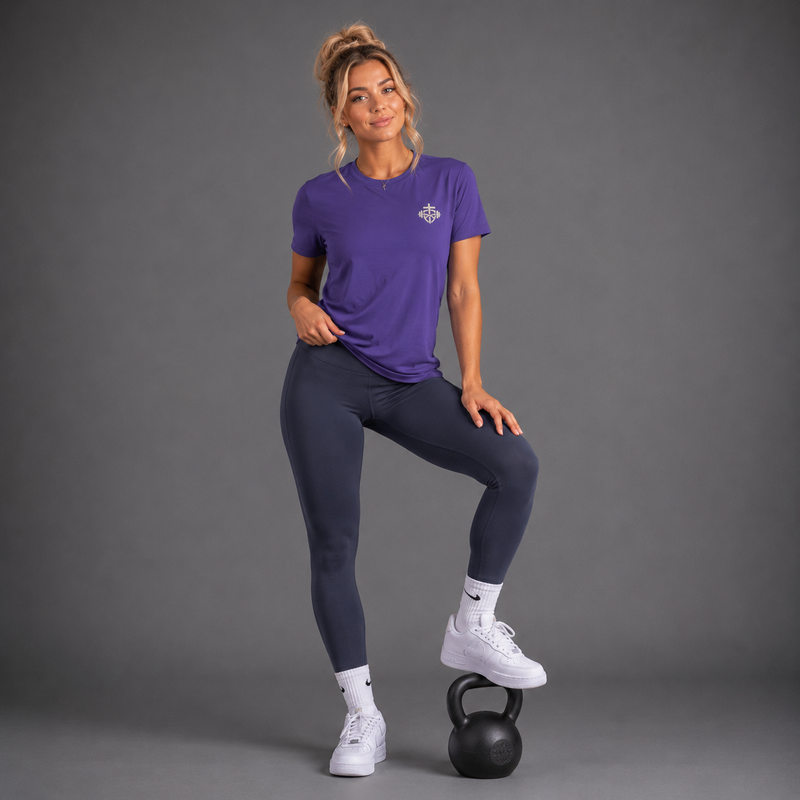 Purple - Romans 8:31 Women's Performance Tee