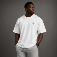 White - Romans 8:31 Men's Oversized Tee