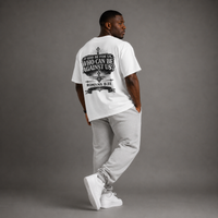 White - Romans 8:31 Men's Oversized Tee