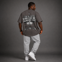 Dark Grey - Romans 8:31 Men's Oversized Tee