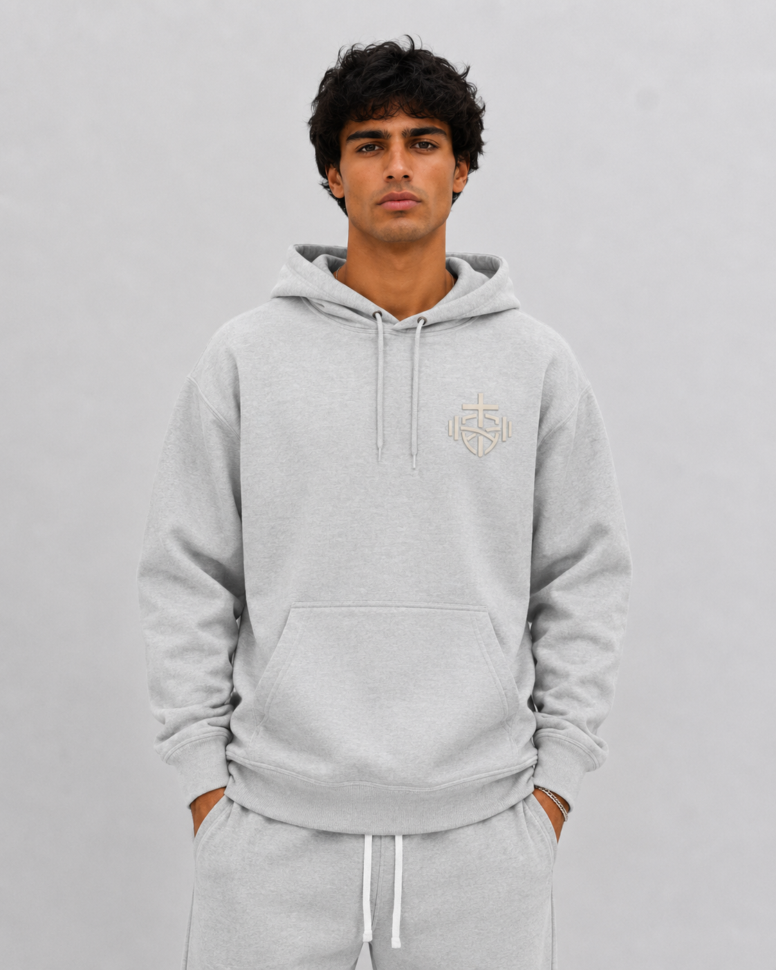 Heather Grey - Fear the Lamb Men's Hoodie