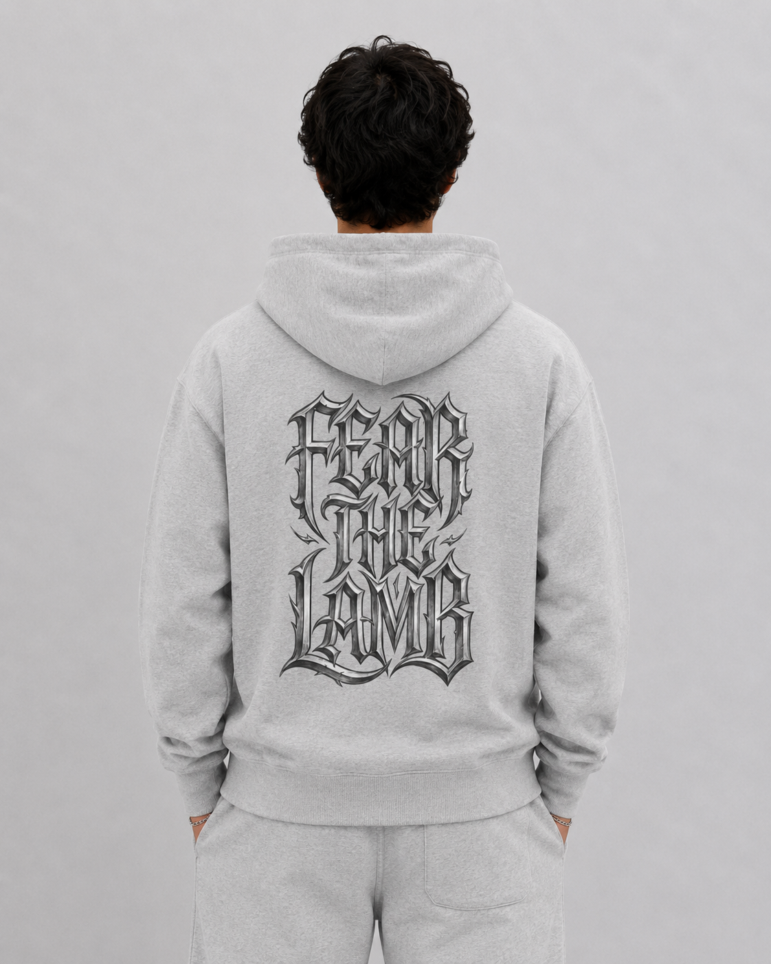 Heather Grey - Fear the Lamb Men's Hoodie