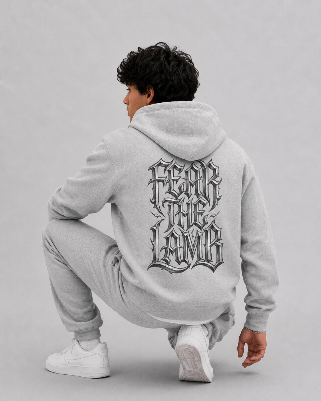 Heather Grey - Fear the Lamb Men's Hoodie