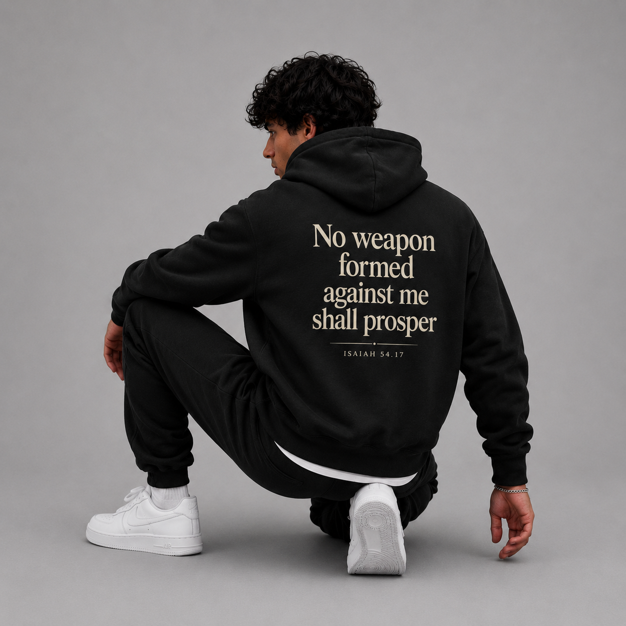 Black - Isaiah 54:17 No Weapon Hoodie