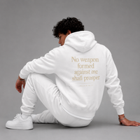 White - Isaiah 54:17 No Weapon Hoodie