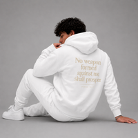 White - Isaiah 54:17 No Weapon Hoodie