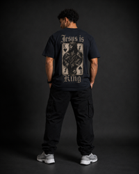 Navy - Jesus Is King T-Shirt