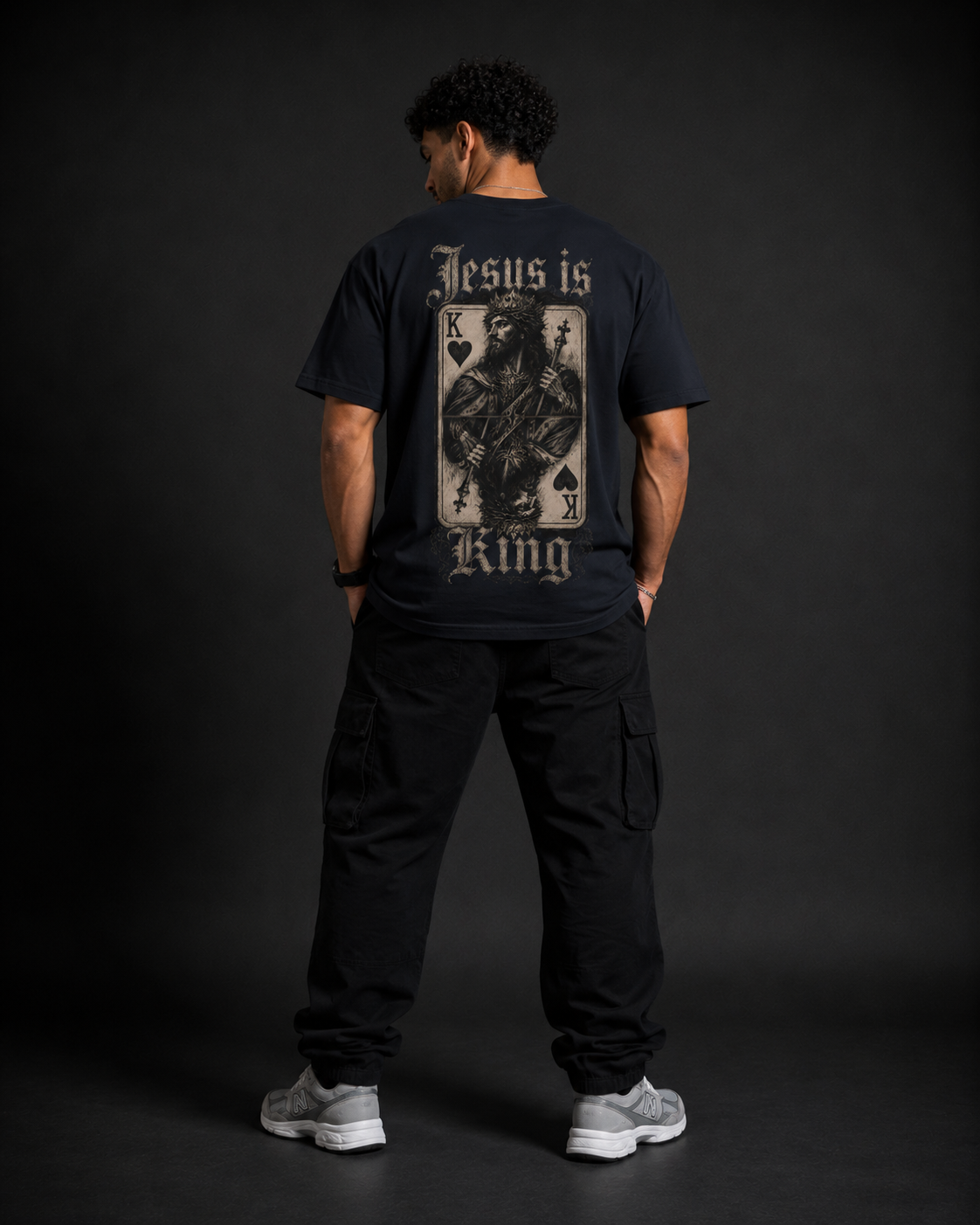 Navy - Jesus Is King T-Shirt